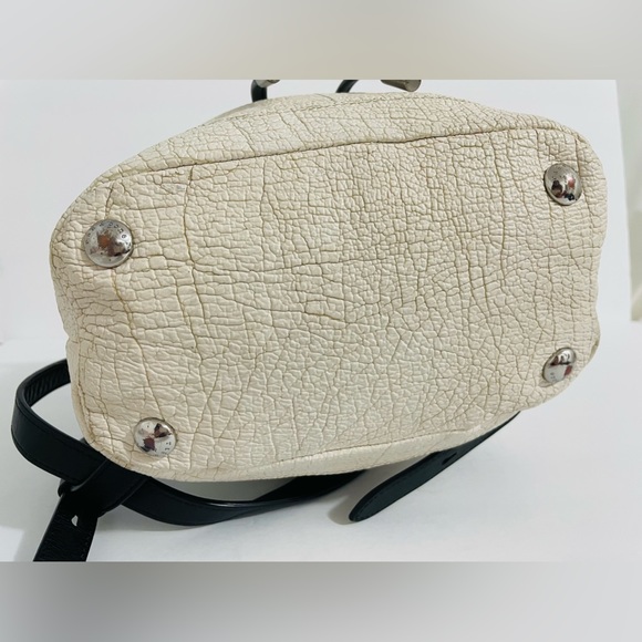 Rag & Bone Mini Pilot Drawstring Lamb Leather  Backpack White Bag - Picture 8 of 16